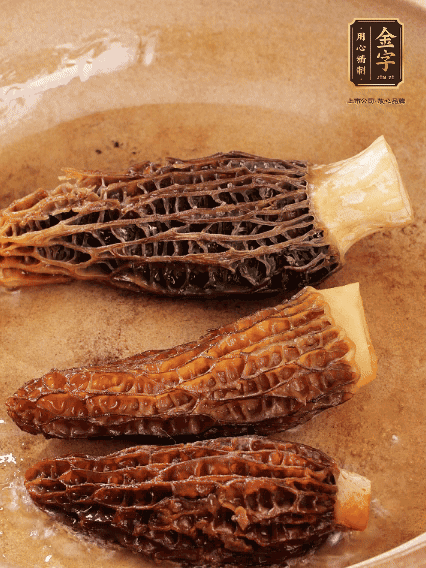 少許油，新鮮羊肚菌煎香